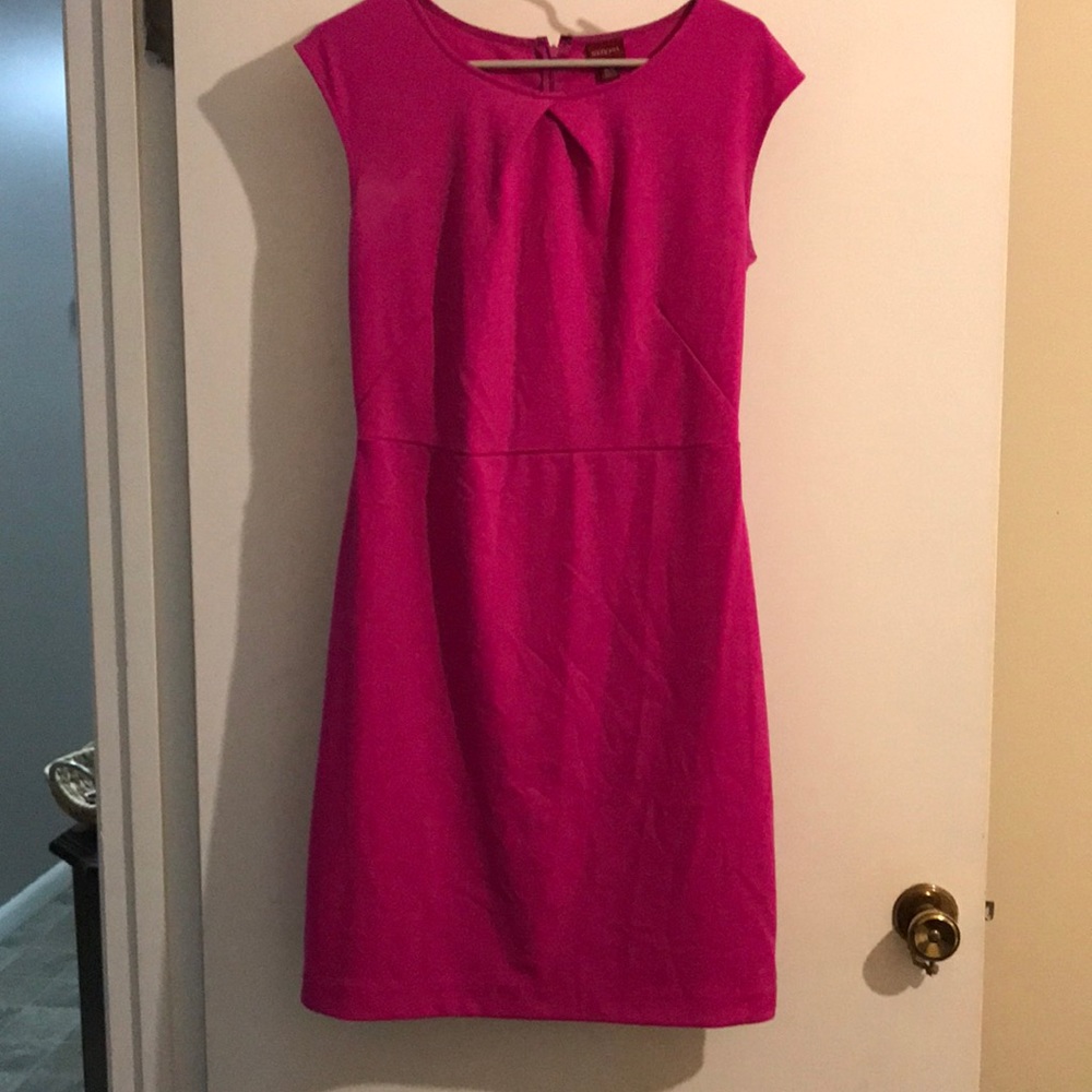 Beautiful magenta business casual dress